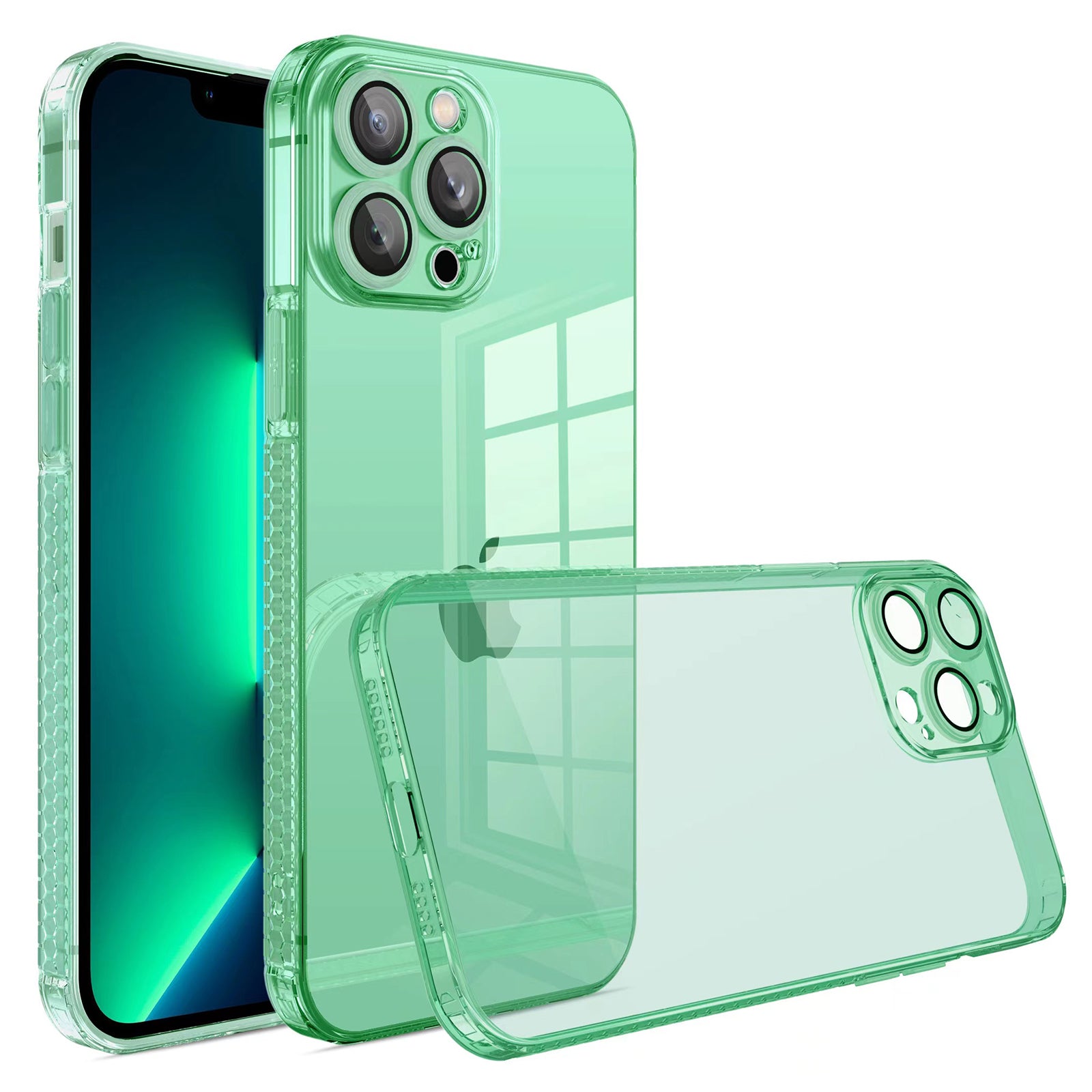 Til iPhone 13 Pro TPU-telefoncover Straight Edge Anti-Slip klart telefoncover med glaslinsebeskytter Til iPhone 13 Pro TPU-telefoncover Straight Edge Anti-Slip klart telefoncover med glaslinsebeskytter
